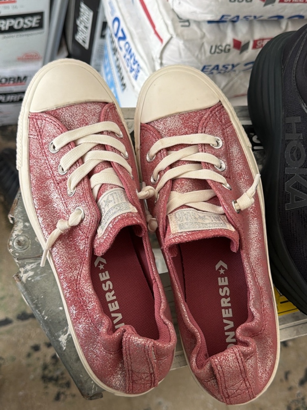 Converse Metallic Rose Low Top Sneakers with Cream Accents
